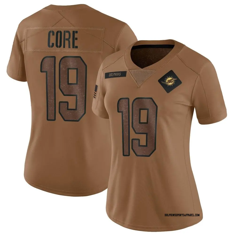 Limited Brown Women's Cody Core Miami Dolphins 2023 Salute To Service Jersey